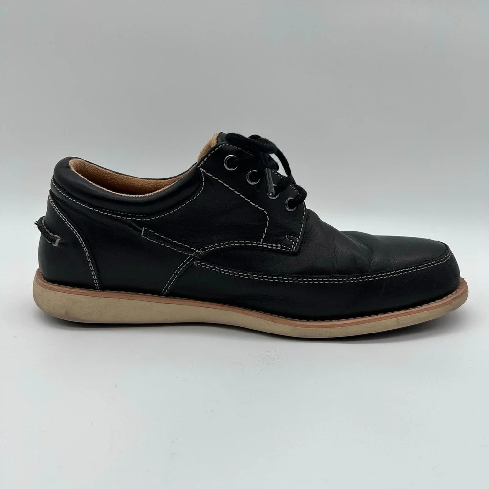 Hawkins Traveller Ice Tech Leather Shoes Mens 7 Black Waterproof Casual Dress‎